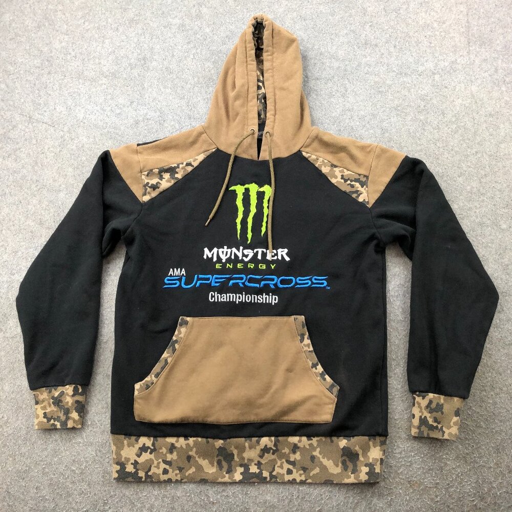 Monster Energy Supercross Hoodie Medium Camouflage Camo Sweatshirt